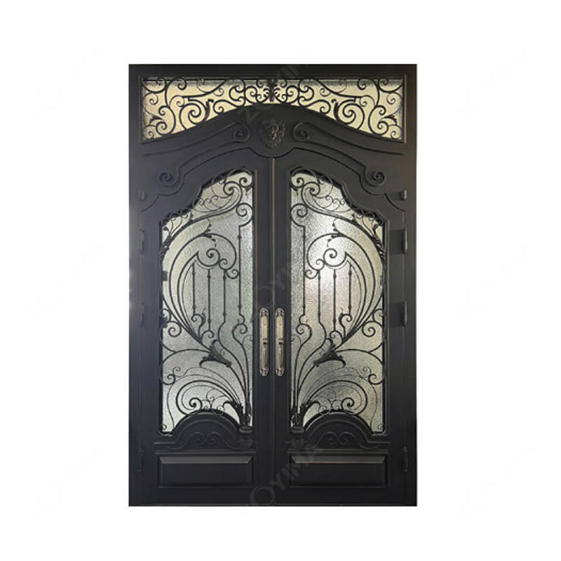 ZYM-W122 French arch-top wrought iron safety doors