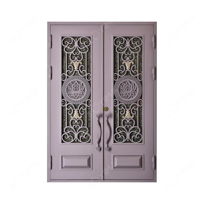 ZYM-W126 Colorful color wrought iron doors 