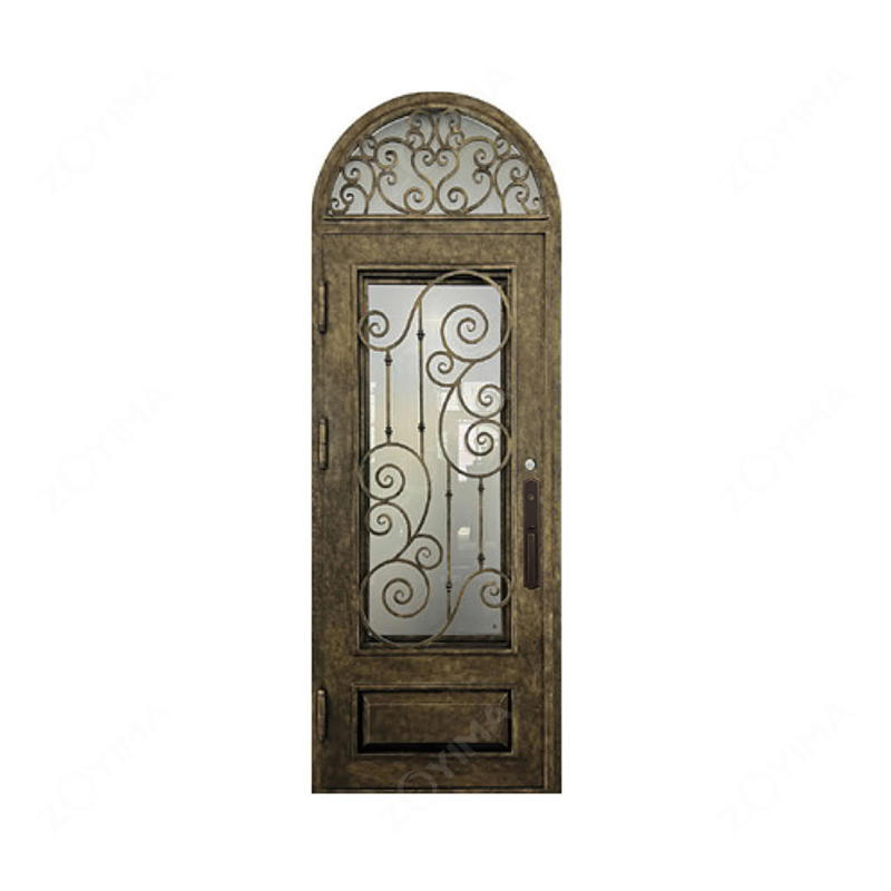 ZYM-W168 French colorful wrought iron safety doors 