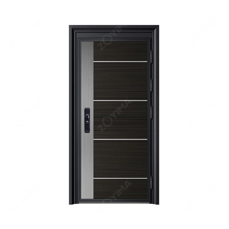 ZYM-555 Entry metal double panel imitation copper steel door 