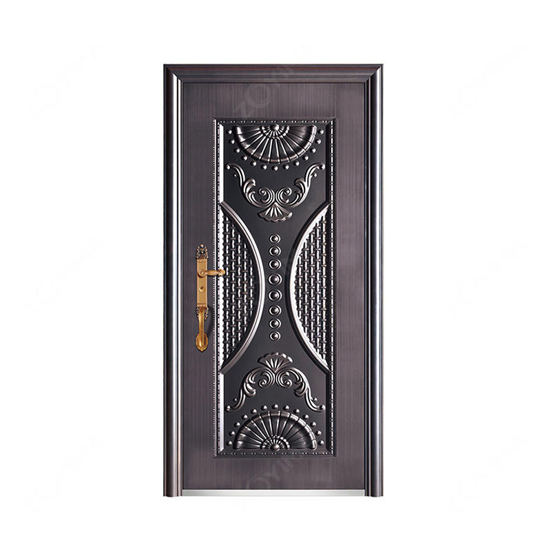 ZYM-S109F Newest design wholesale hot sale imitation copper steel door