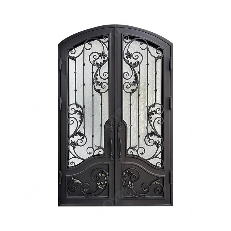 ZYM-W102 Zoyima brand double wrought iron doors excellence in handcrafted