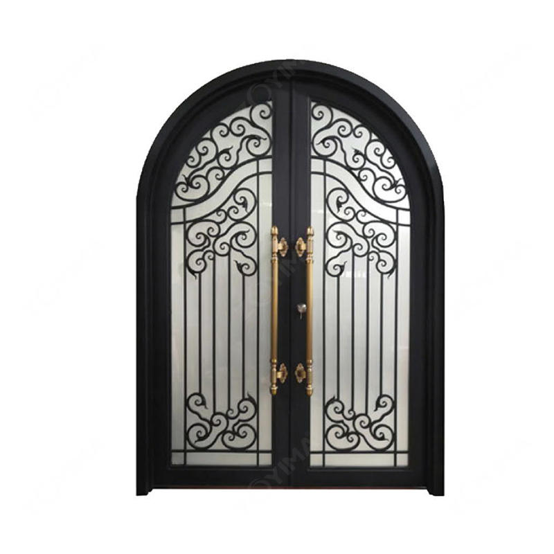 ZYM-W109 French double wrought iron double doors