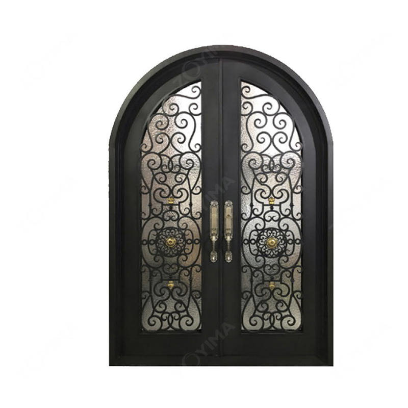 ZYM-W110 French double wrought iron double doors