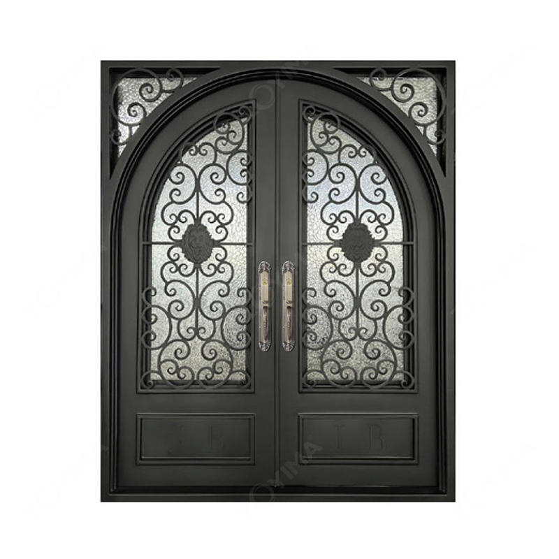 ZYM-W118 Customized luxurious double wrought iron doors excellence in handcrafted