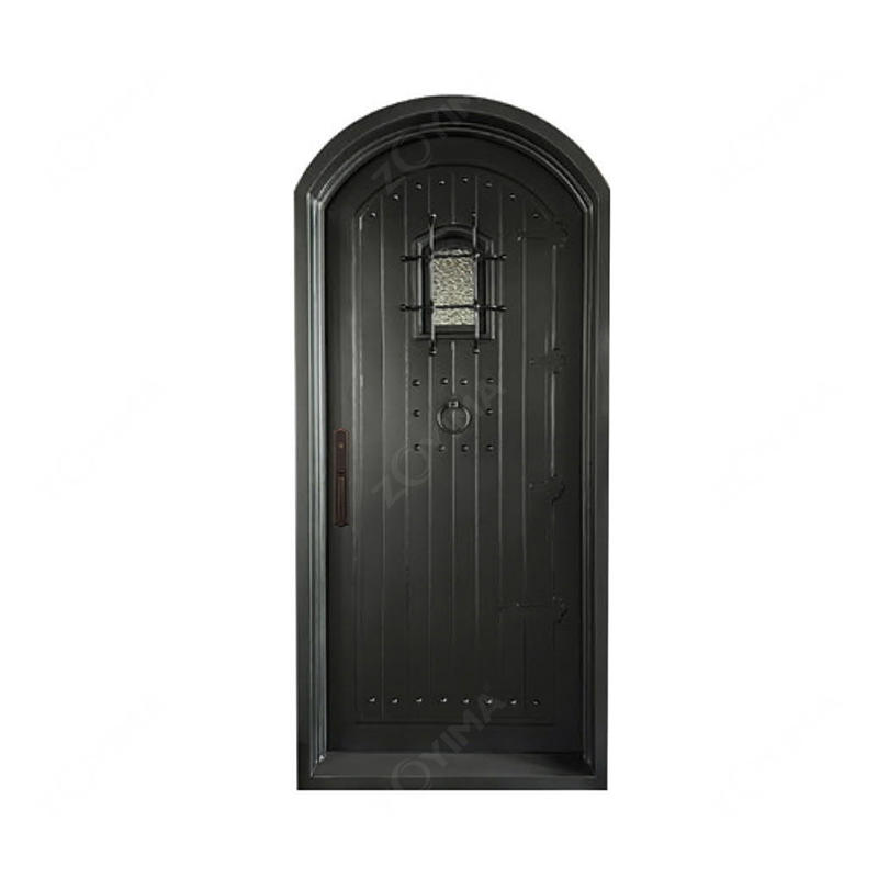 ZYM-W169 French single wrought iron doors