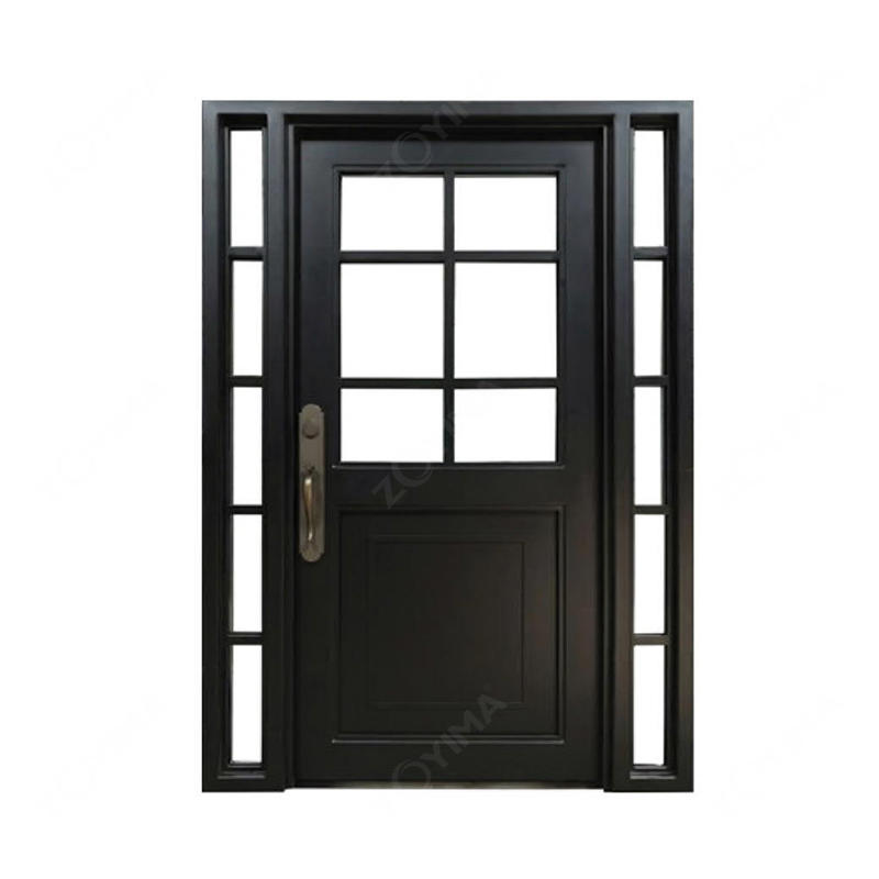 ZYM-W181 Burglary-resisting three panels wrought iron doors excellence in handcrafted