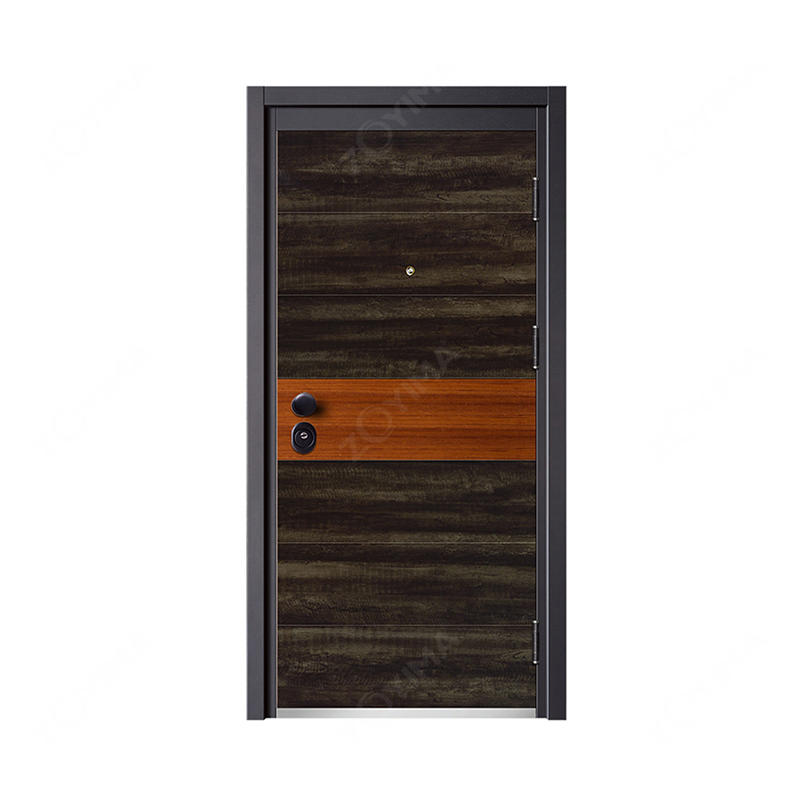 ZYM-S116 Derfei brand manufacturing wood color single steel door 
