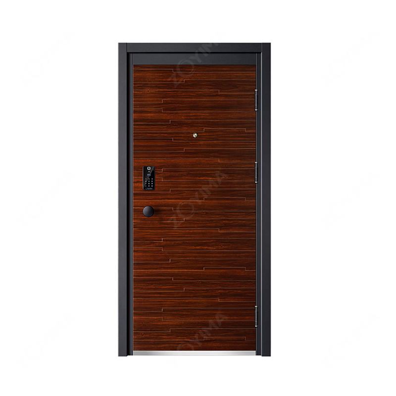 ZYM-S117 Zoyima manufacture wood color single steel door 