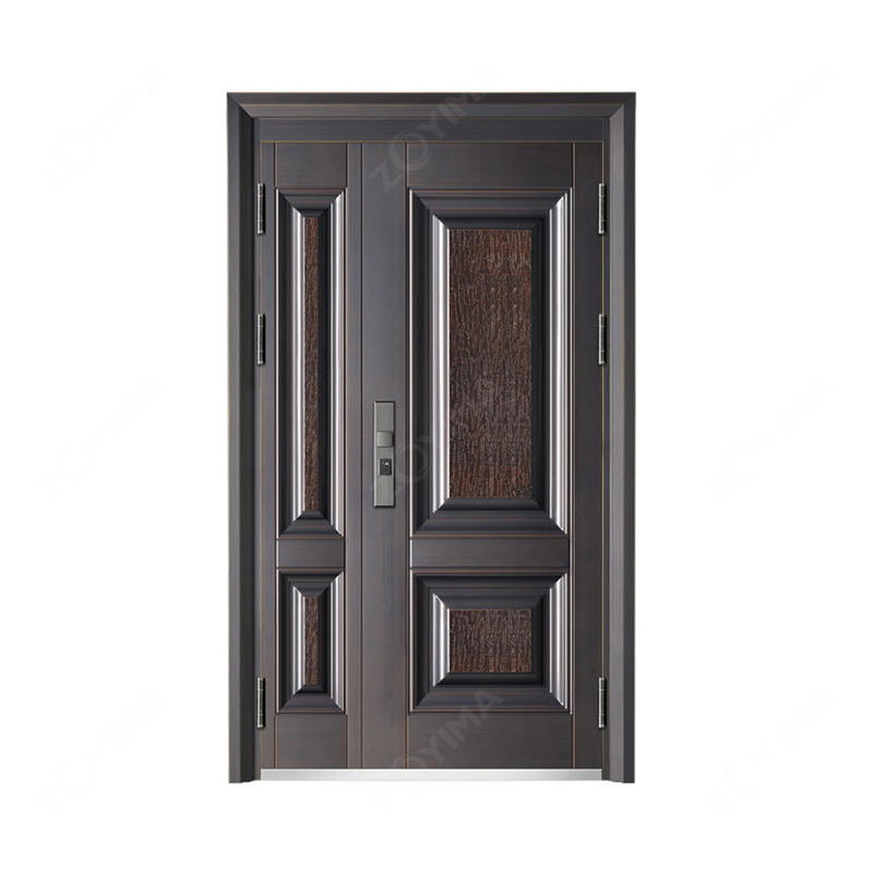 ZYM-S556 Derfei brand manufacturing power coating son and mother steel door 