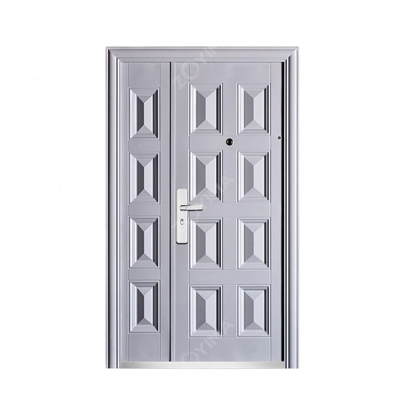 ZYM-S561A China supplier front power coating son and mother steel door 