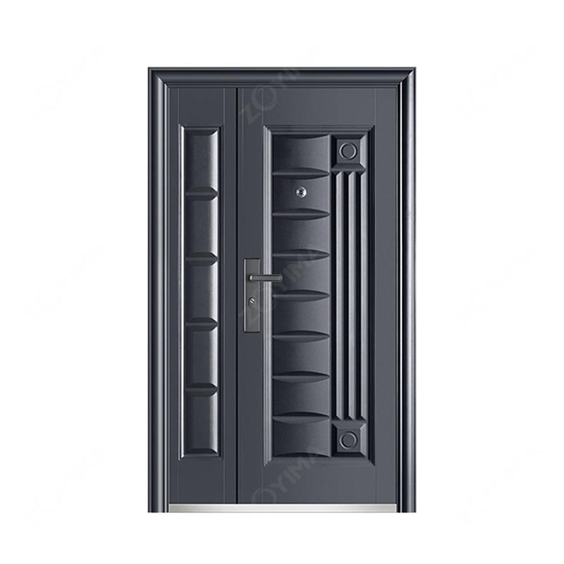ZYM-S561D Newest design wholesale hot sale power coating son and mother steel door 
