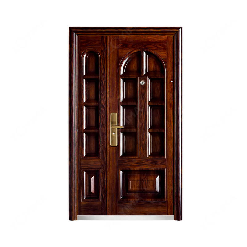 ZYM-S566 German quality wood color son and mother steel door 