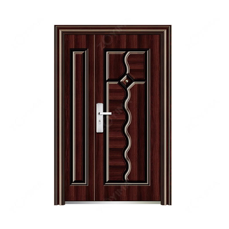 ZYM-S571 Exquisite and unique design wood color son and mother steel door