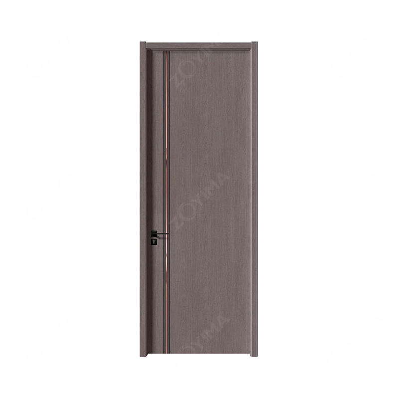 ZYM-W091 Tinted wooden door with metal lines