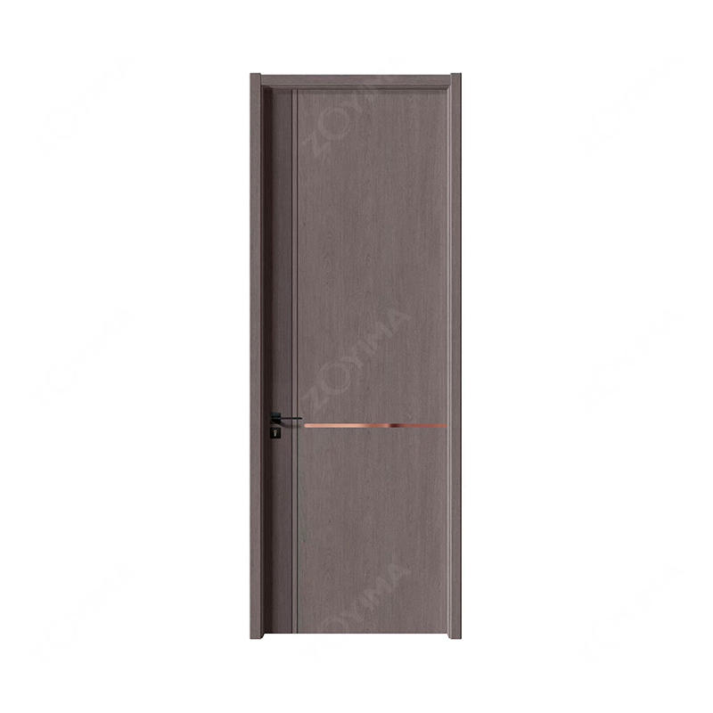 ZYM-W092 Horizontal bar metal inlaid wooden door