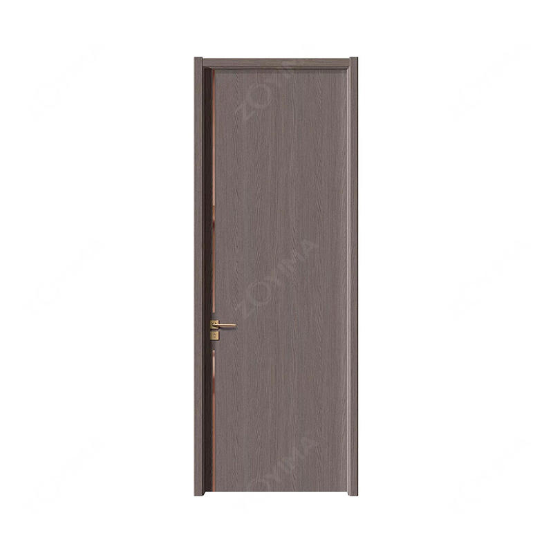 ZYM-W096 Modern home stainless steel bar inlaid wooden doors with lines