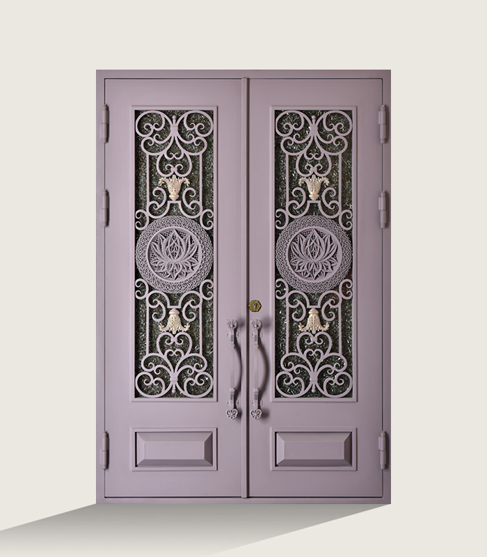 Europe Wrought Iron Glasses Doors