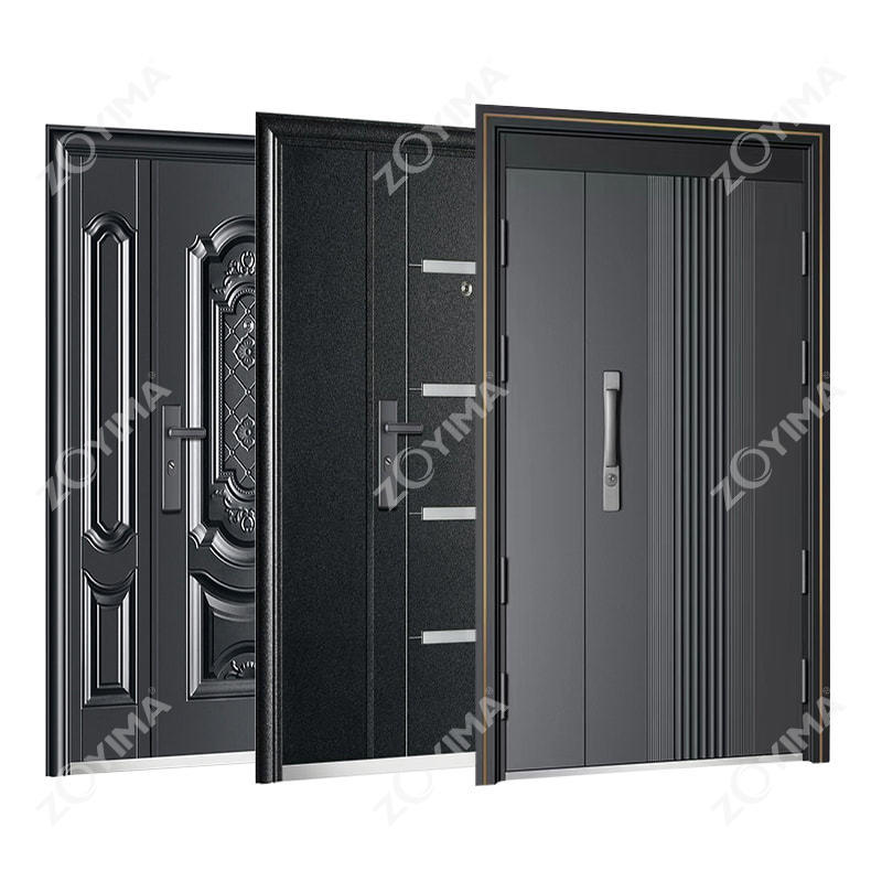 Power coating son and mother steel door